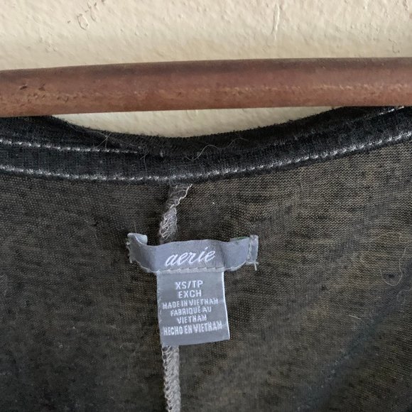 Cropped sheer slub tee - Picture 4 of 7